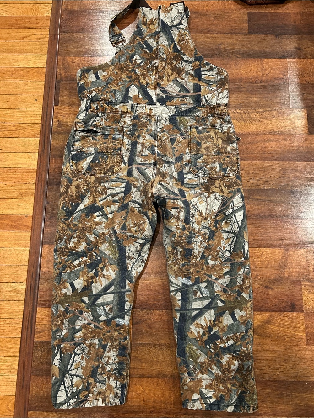 Berne Apparel Camo Insulated Hunting Bib Overalls X-large Short Zip XL Pockets - Picture 10 of 11
